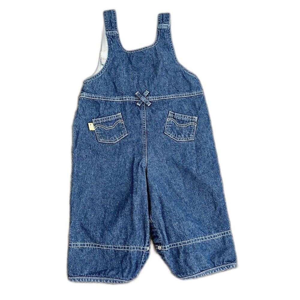 Baby Boo Overalls with Rainbow Peace Sign, Snap Close Pants, Size 6-9 Months - Picture 2 of 6